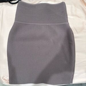 Babaton Ribbed Sculpt Knit Mini Skirt